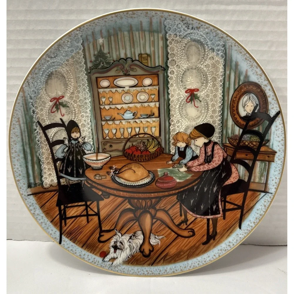 P BUCKLEY‎ MOSS Helping Hands 1985 Anna Perenna Plate Amish FREE SHIPPING